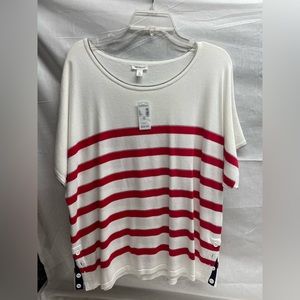 New Ladies XL Striped Sweater